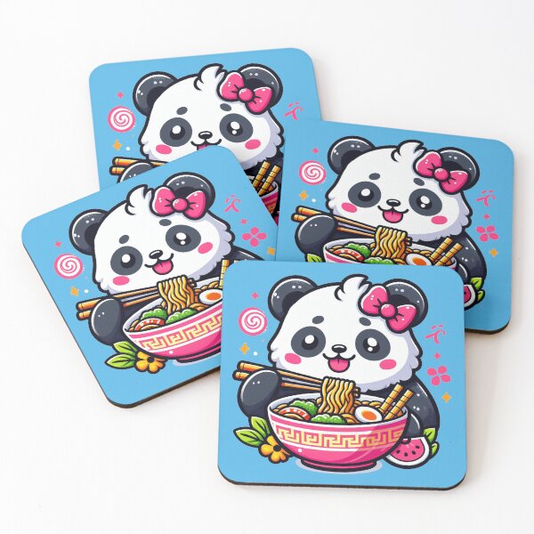 Item preview, Cute panda eating ramen noodles designed and sold by ShreefelDesigns.