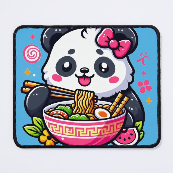 Item preview, Cute panda eating ramen noodles designed and sold by ShreefelDesigns.