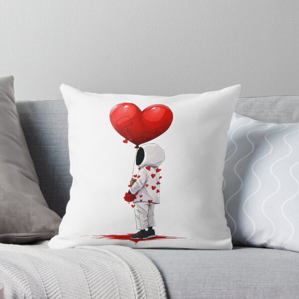 Item preview, Man holding a big heart shaped balloon designed and sold by RetroPrints.