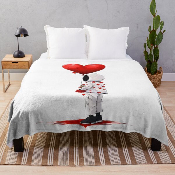 Item preview, Man holding a big heart shaped balloon designed and sold by RetroPrints.