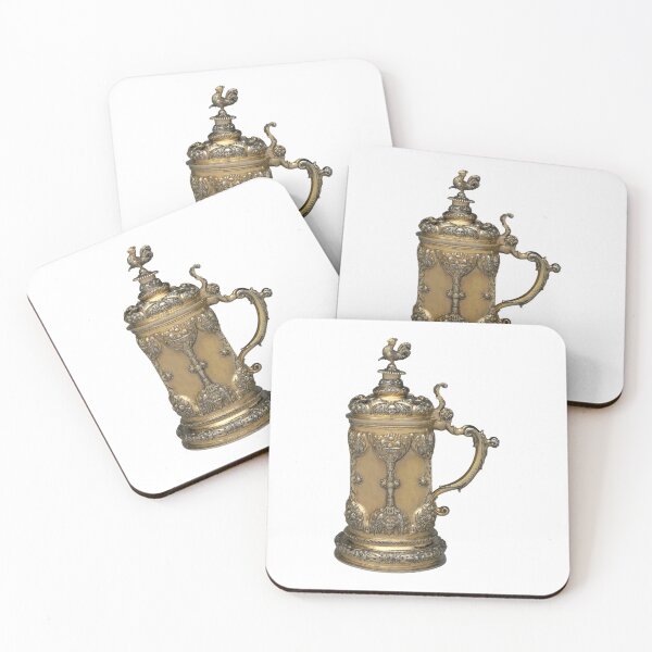 Item preview, Gold Mug with Bird on Top - Stunning Renaissance Tankard designed and sold by gallofoto.