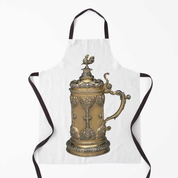 Item preview, Gold Mug with Bird on Top - Stunning Renaissance Tankard designed and sold by gallofoto.