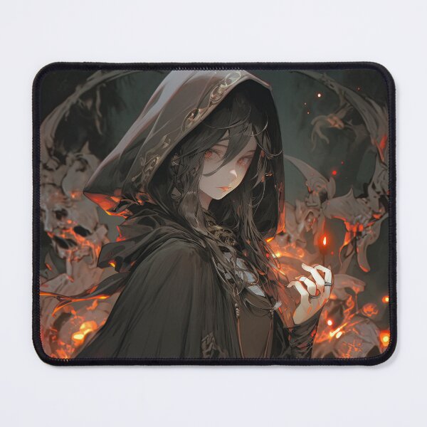 Item preview, Dark Hooded Cloak Enchantress Anime Girl designed and sold by bubblegoth.