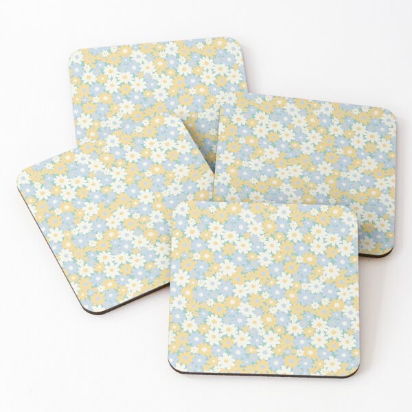 Item preview, DITSY DAISY PRAIRIE BOHO SUMMER EARTHY GREEN BLUE YELLOW designed and sold by blomastudios.