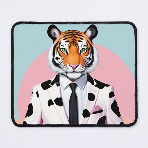 Item preview, Tiger Wearing Cow Print designed and sold by 3hornCreations.