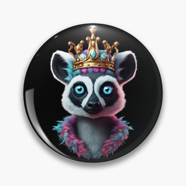 Item preview, King of Lemurs in a Hawaiian style crown designed and sold by Aquillashop.