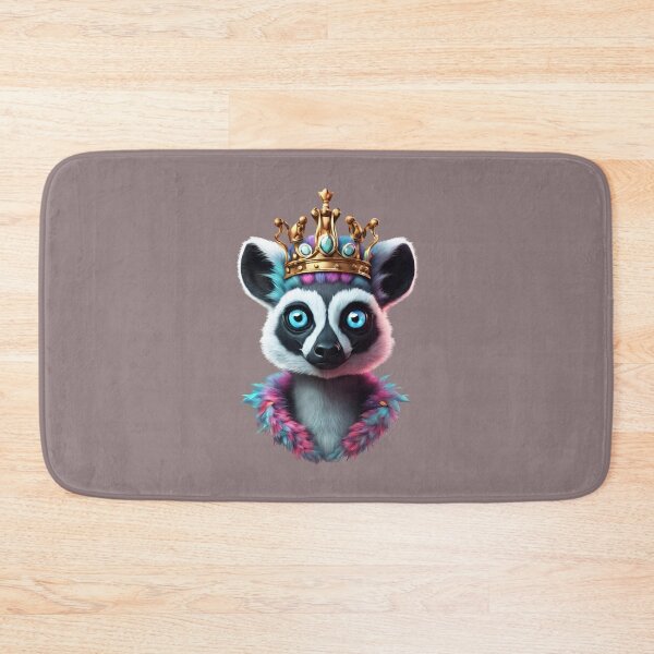 Item preview, King of Lemurs in a Hawaiian style crown designed and sold by Aquillashop.