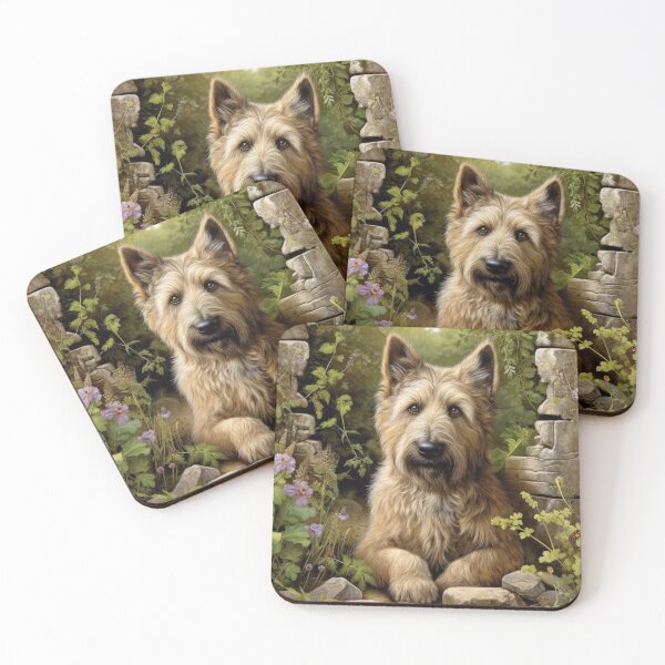 Item preview, Berger Picard dog in the mysterious garden with flowers designed and sold by WallyPink.