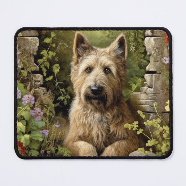Item preview, Berger Picard dog in the mysterious garden with flowers designed and sold by WallyPink.