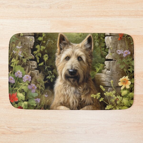 Item preview, Berger Picard dog in the mysterious garden with flowers designed and sold by WallyPink.