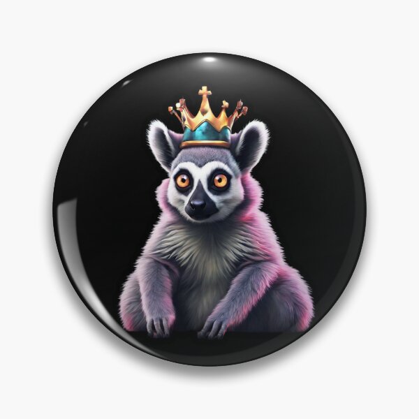 Item preview, The Lemur King wearing a Crown. Pink Glow designed and sold by Aquillashop.