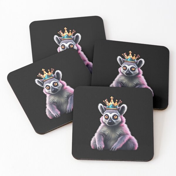Item preview, The Lemur King wearing a Crown. Pink Glow designed and sold by Aquillashop.