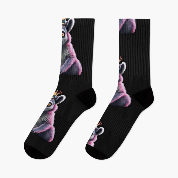 Item preview, The Lemur King wearing a Crown. Pink Glow designed and sold by Aquillashop.