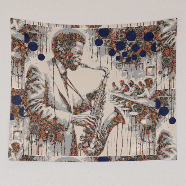 Item preview, Afrobeats afro jazz African American Man Art designed and sold by Doooriginals.
