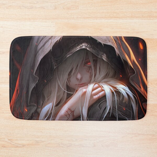 Item preview, Mysterious Hooded Fiery Anime Girl designed and sold by bubblegoth.