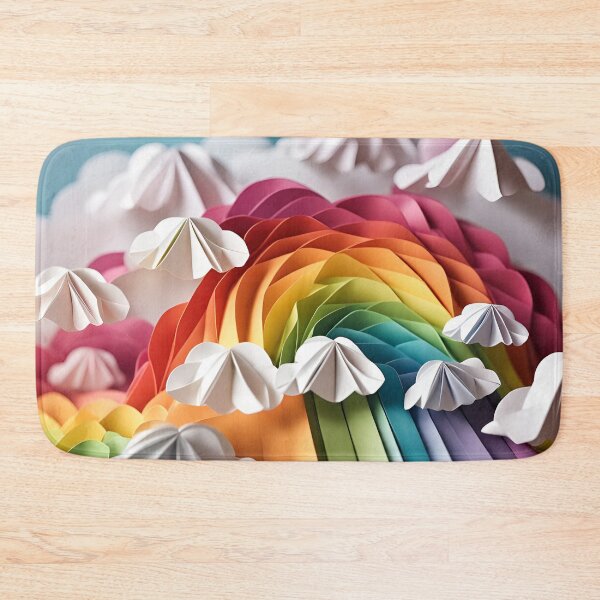 Item preview, Origami Art - Heavenly Hue: A Mesmerising Rainbow Among the Clouds designed and sold by ArtfulFolds.
