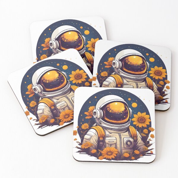 Item preview, Celestial Bloom: Psychedelic Astronaut in Sunflower Bliss designed and sold by WAUZ.