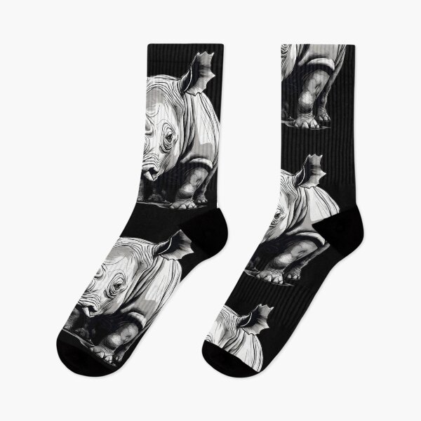 Item preview, Rhinoceros The power of nature. Black and white colors designed and sold by Aquillashop.