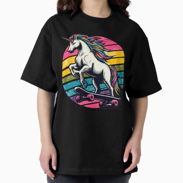 Item preview, Retro Fantasy Unicorn Skater designed and sold by TomFrontierArt.