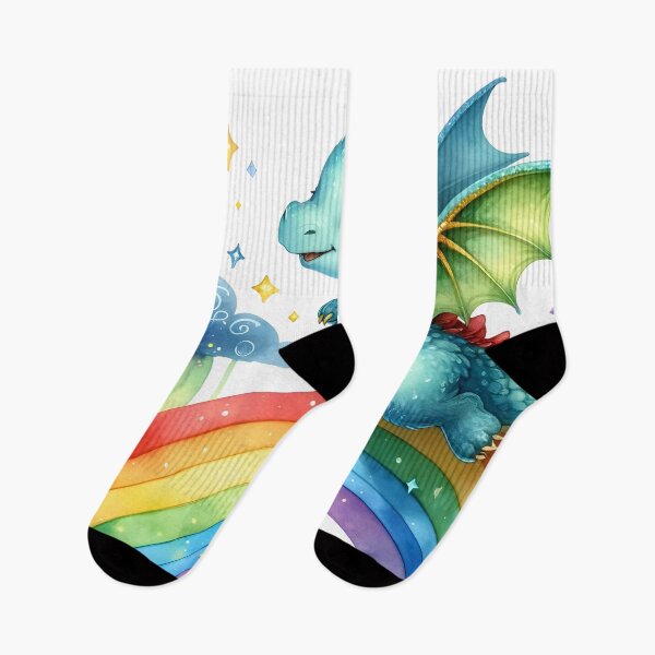 Item preview, Joyful Dragon Leaping Over Rainbow designed and sold by KNAA.