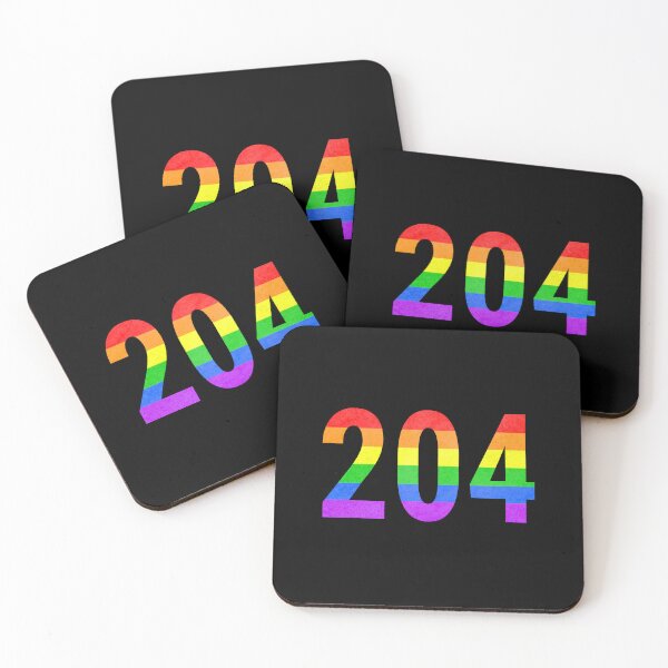Item preview, 204 Manitoba Area Code Pride Flag - Black designed and sold by BackgroundPixel.