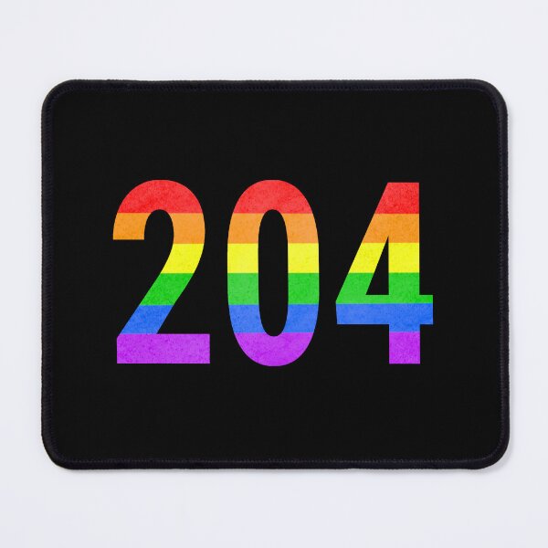 Item preview, 204 Manitoba Area Code Pride Flag - Black designed and sold by BackgroundPixel.