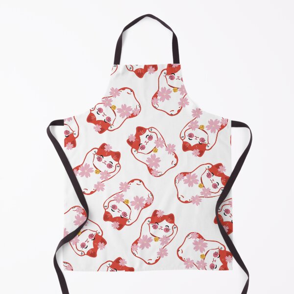 Item preview, Red Lucky Cat Pattern designed and sold by Druid Soup.