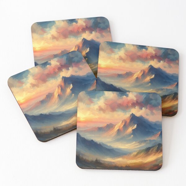 Item preview, Mountains at sunset designed and sold by HoefiTh.