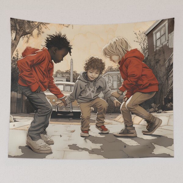 Item preview, Early 2000's Kids Dancing And Smiling designed and sold by VivaIconicPrint.
