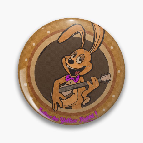 Item preview, "Follow the Yellow Rabbit" FNAF inspired pin design  designed and sold by henwardhyckle.