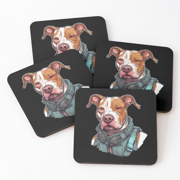 Item preview, Pitbull Dog in tactical clothing designed and sold by Aquillashop.
