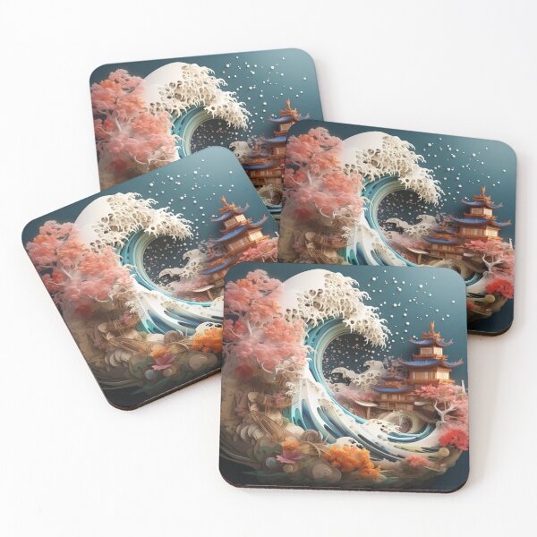 Item preview, Great Waves of Japan 3d--Printed Artwork designed and sold by NDMDesignStudio.