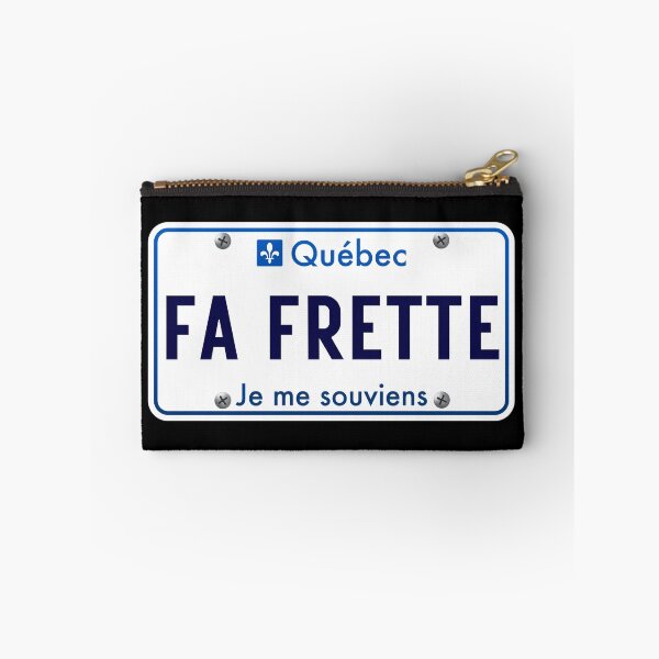 Item preview, Fa Frette Y Fait Frette Quebec Funny Car License Plate designed and sold by Quebec-Shop.