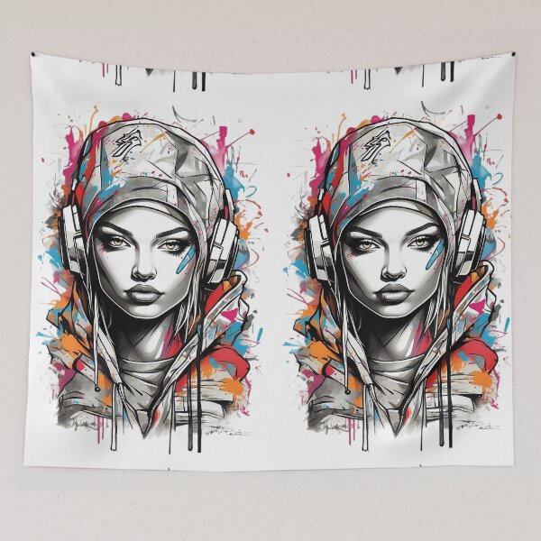 Item preview, Rhythmic Soul: A Portrait of Urban Melodic Essence designed and sold by ArtComixHaven.