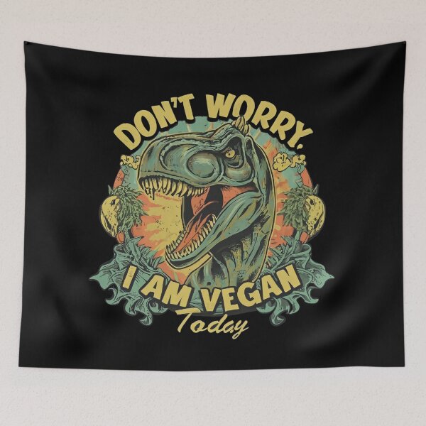 Item preview, Dinosaur say don't worry I am vegan today  designed and sold by Coollzone.