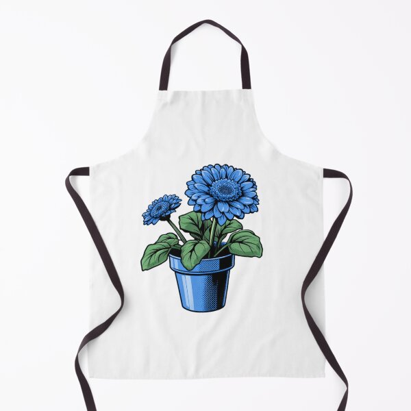 Item preview, Blue Potted Flowers Illustration designed and sold by TitanWear.