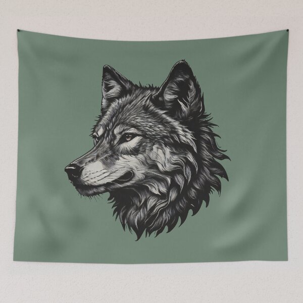 Item preview, Mystical Wolf Head: Powerful natural aesthetics designed and sold by MarketMovers.