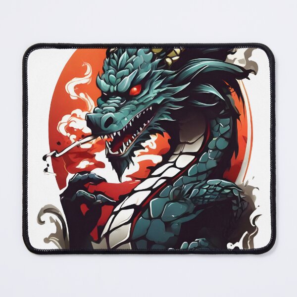 Item preview, Serpentine Ember: Smoking Japanese Dragon's Vigor designed and sold by WAUZ.