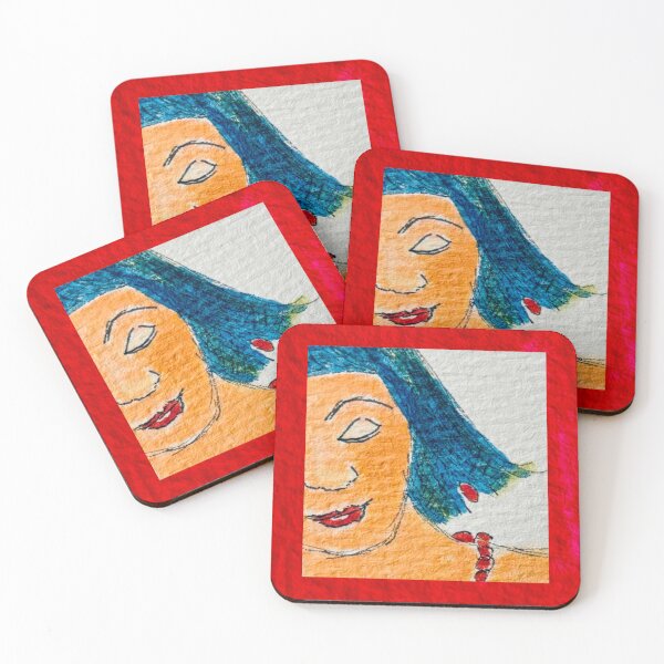 Item preview, Blue-Haired Beauty designed and sold by phylliswalter.