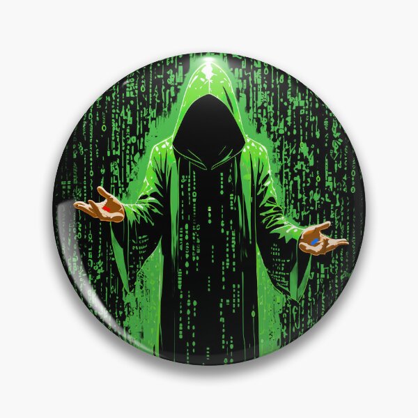 Item preview, Simulation Wizard with Green Code Rain  designed and sold by Occult Designs.