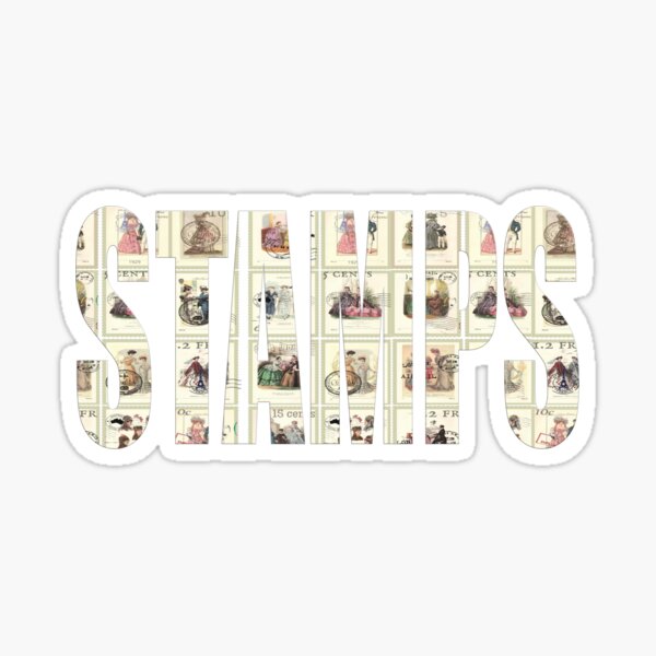 Stamp stamped with, colorful fashion, stamps… Sticker