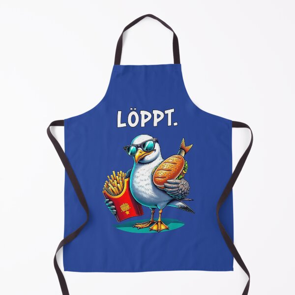 Item preview, "Lops." Saying – Funny seagull with fries and fish sandwiches designed and sold by Infinitee8hirts.
