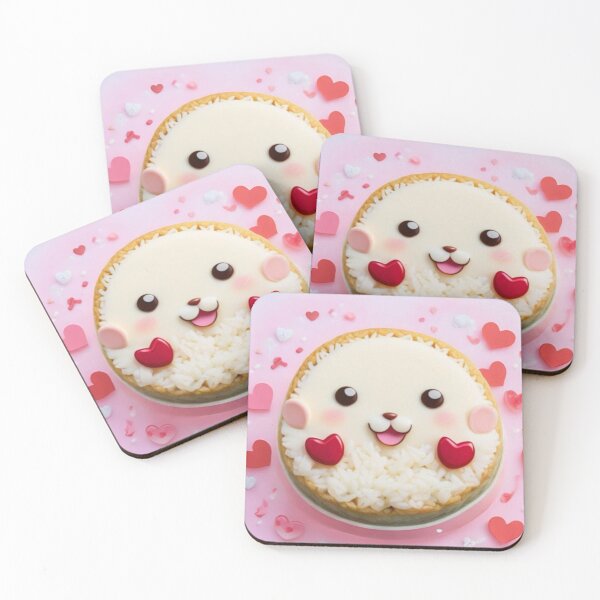 Item preview, Kawaii Valentine’s Day Rice cake designed and sold by SaratranArt.