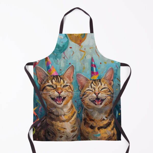 Item preview, Bengal Cat Duo with Party Hats designed and sold by OddCorro.