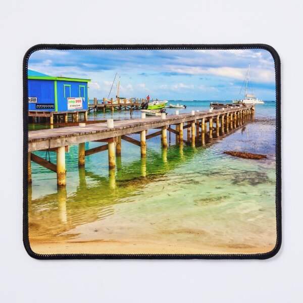 Item preview, Wooden pier on San Pedro Island, Ambergris Caye, Belize designed and sold by Travelways.