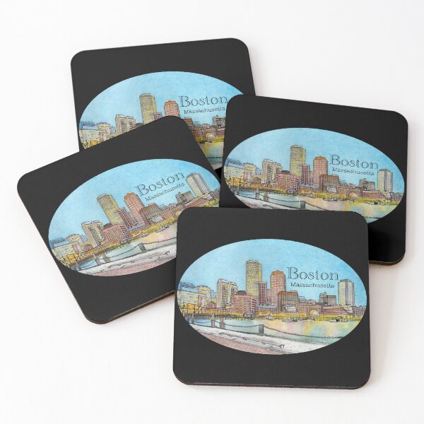 Item preview, Boston Massachusetts Art Boston Harbor Drawing  designed and sold by skye-studio.