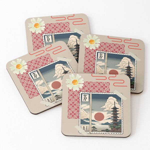 Item preview, Japanese style vintage stamp designed and sold by AmandaDigital.