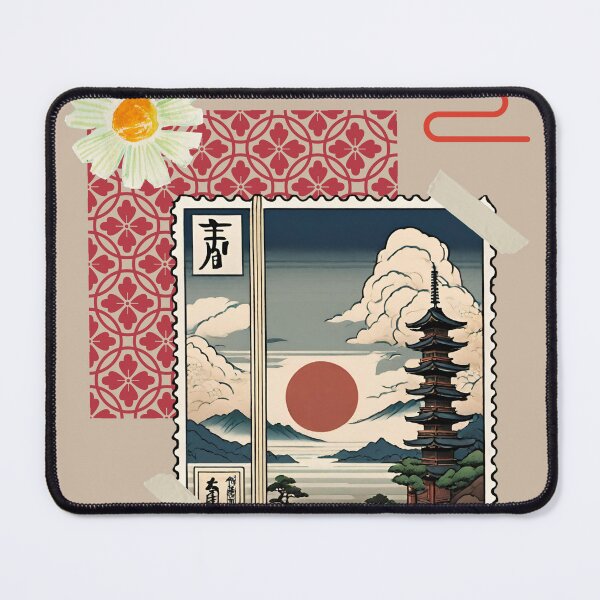 Item preview, Japanese style vintage stamp designed and sold by AmandaDigital.