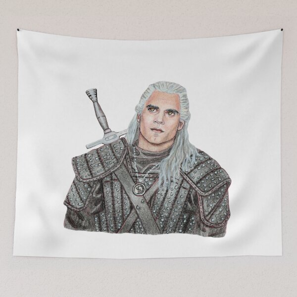 Item preview, Portrait of Henry Cavill as The Witcher Geralt of Rivia (No Background) designed and sold by MariaCameliaArt.