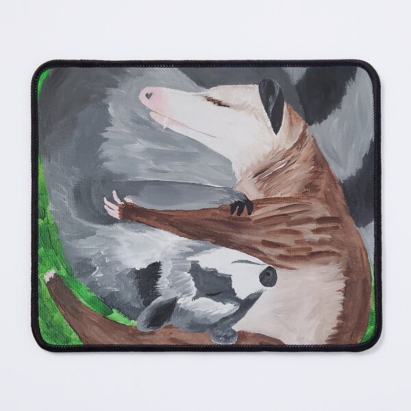 Item preview, Perfect Sonnet, Opossum Raccoon Painting designed and sold by Joyful Chaos Art.